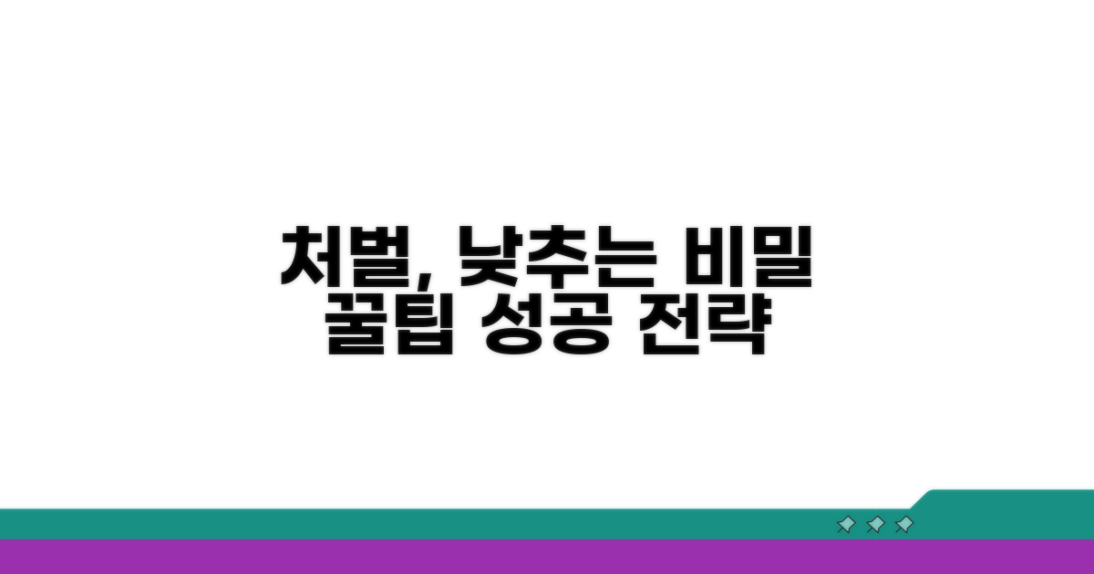 처벌 수위 낮추는 전략과 팁