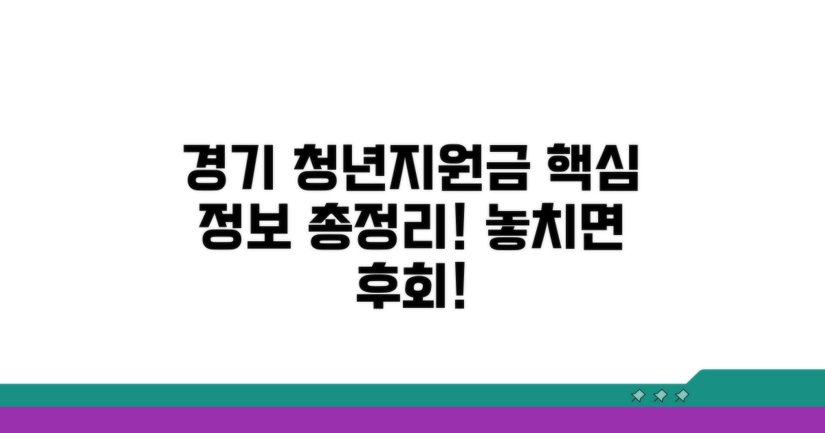 경기지역화폐 청년지원금 핵심 정보