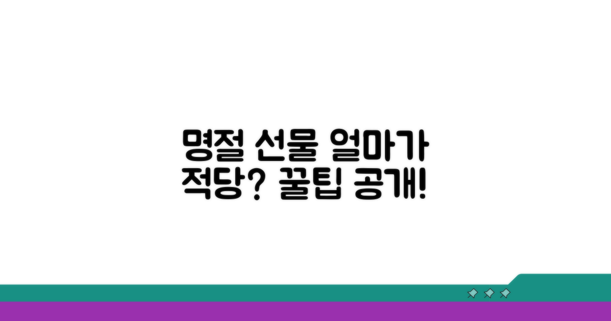 명절 선물 적정 금액 기준은?