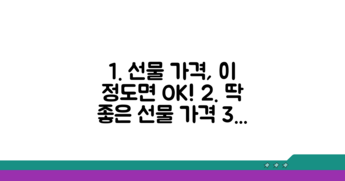 선물 가격대, 이만큼이 딱 좋아
