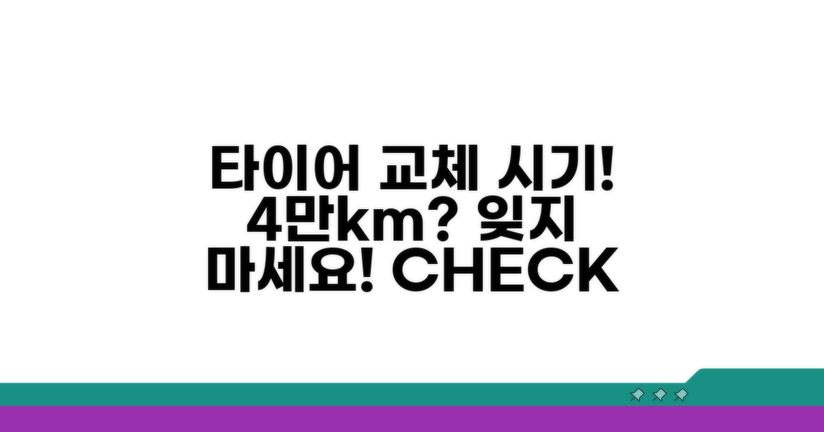 타이어 교체 시기, 주행거리 4만km 기준