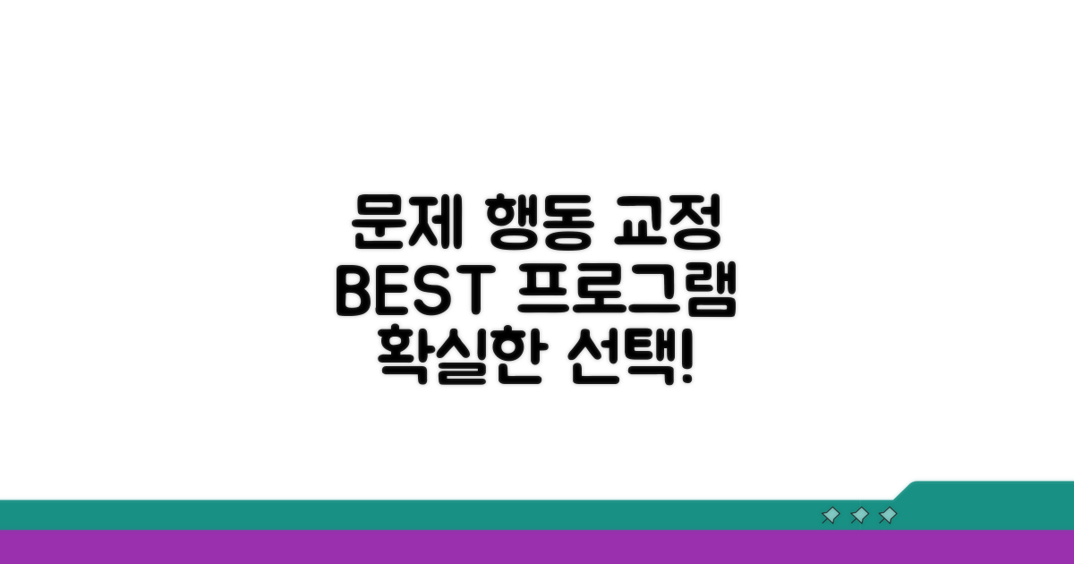 문제 행동 교정 프로그램 상세 비교