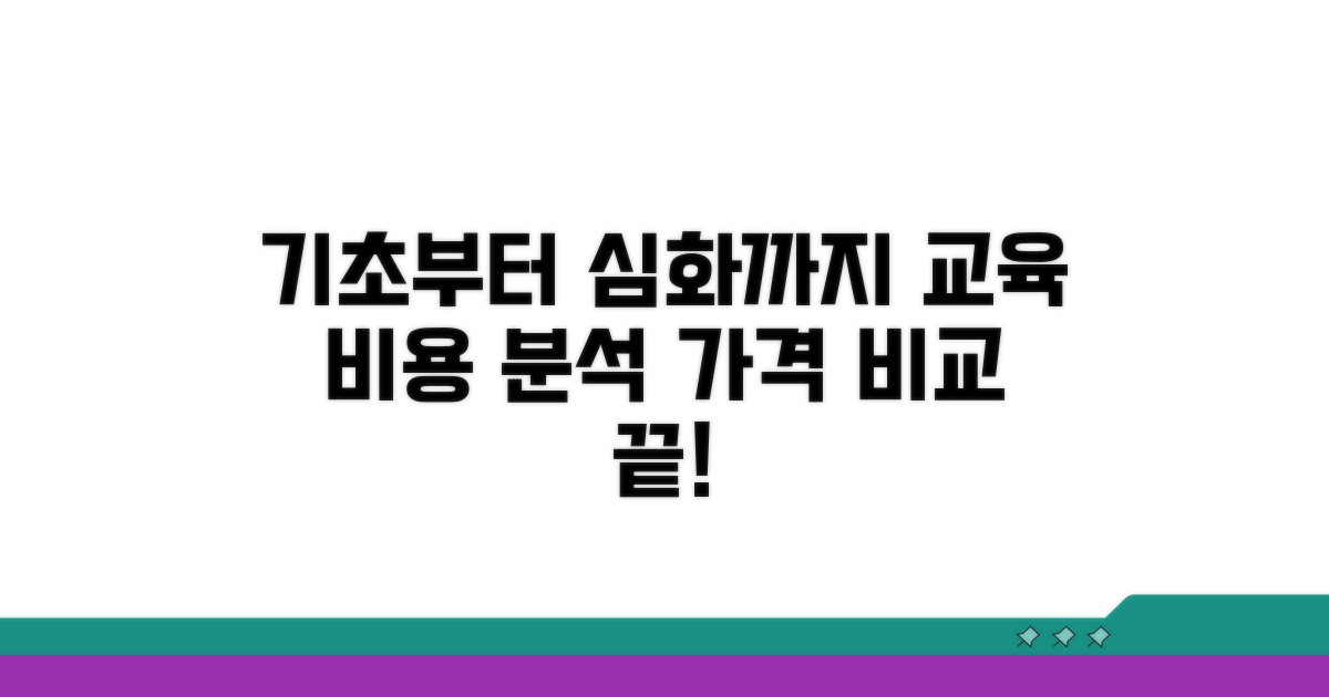기본 교육부터 고급 과정 가격 분석