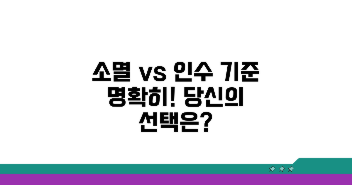 소멸 vs 인수, 판단 기준 명확히