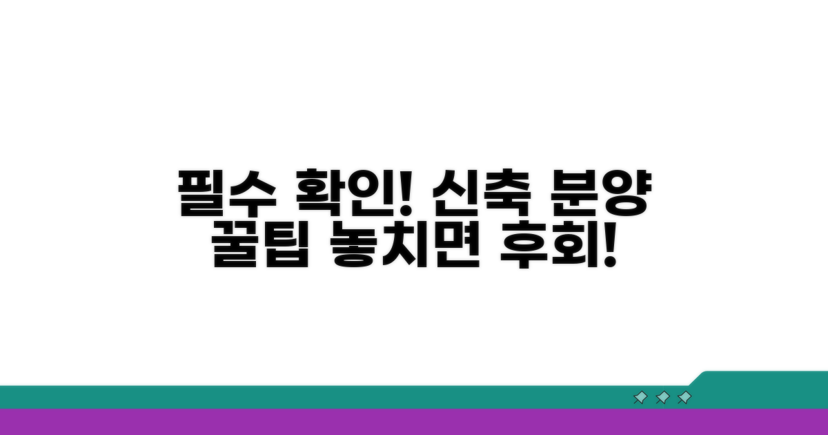 신축 분양 시 반드시 확인!