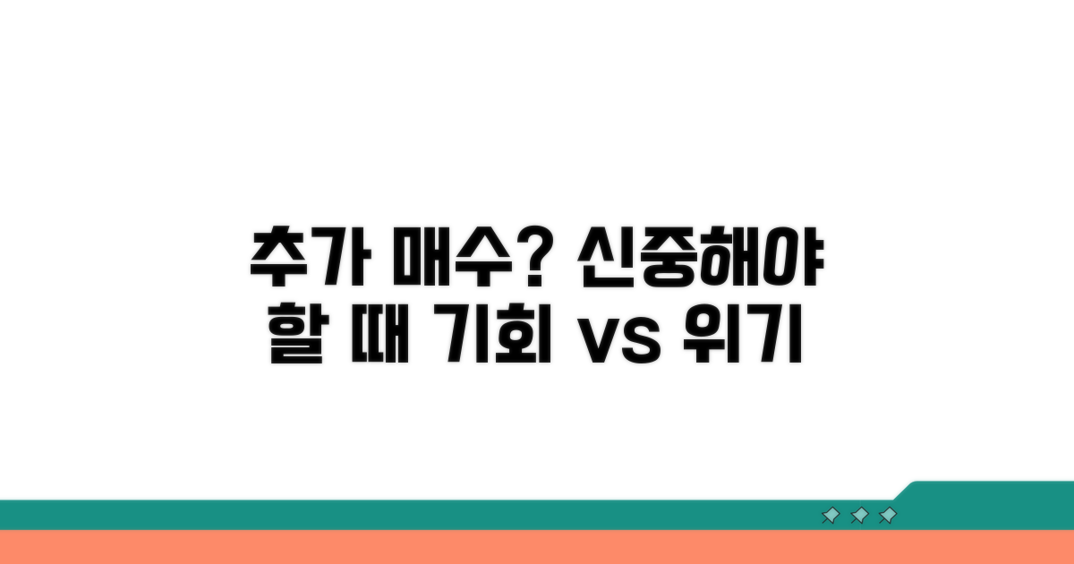 추가 매수, 신중하게 판단해야 할 때