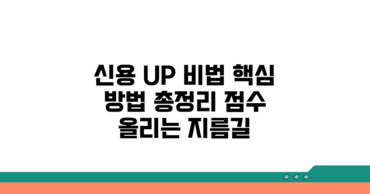신용 점수 올리는 핵심 방법