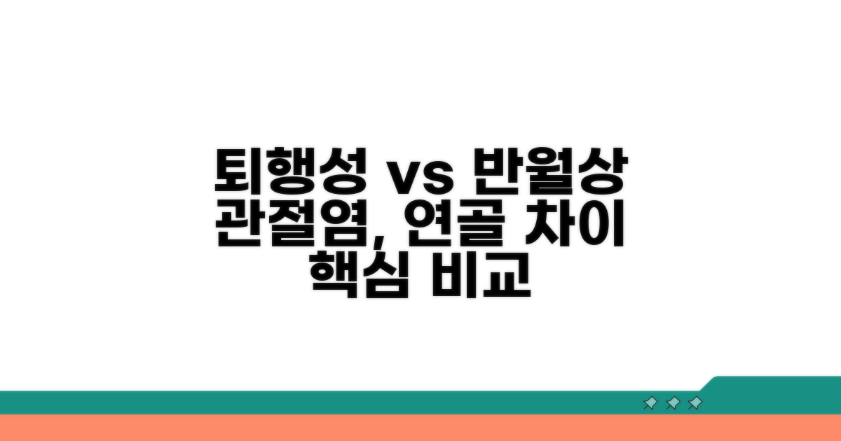 퇴행성 관절염과 반월상 연골 비교