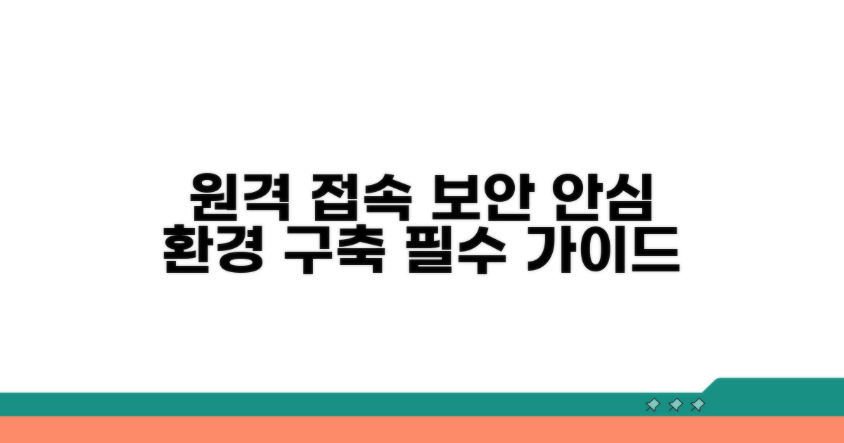 원격 접속 보안 환경 구축법