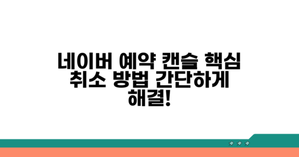 네이버 예약 취소 방법 알아보기