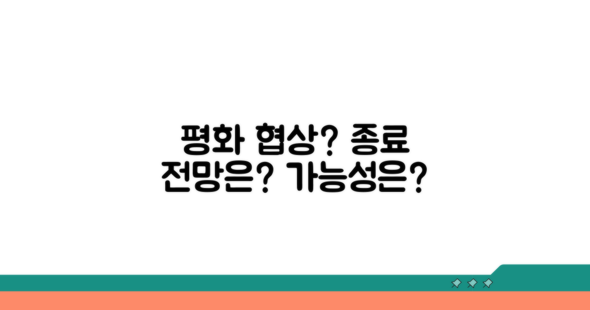 종료 전망: 평화 협상 가능성은?