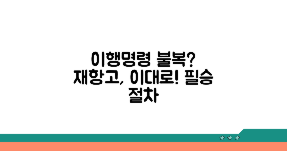 이행명령 불복, 재항고 기본 절차