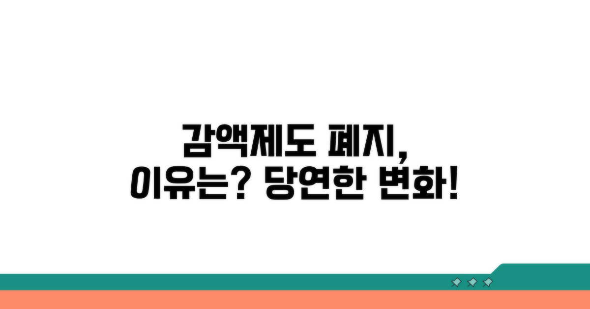 감액제도 폐지, 왜 필요한가요?