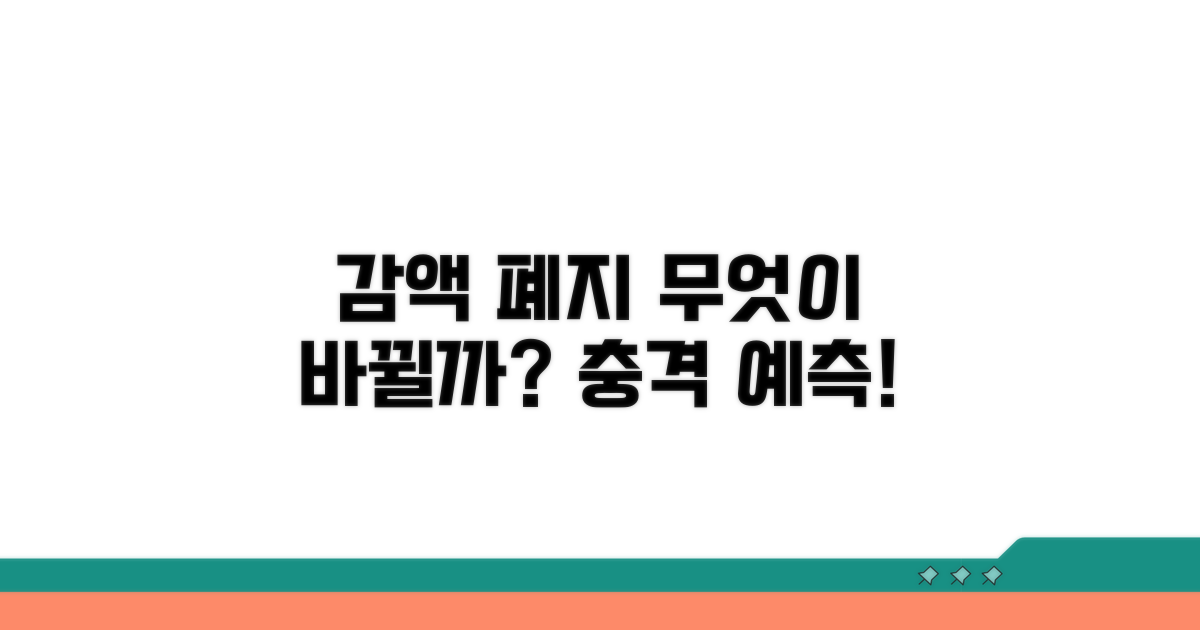 감액 폐지 후 예상되는 변화