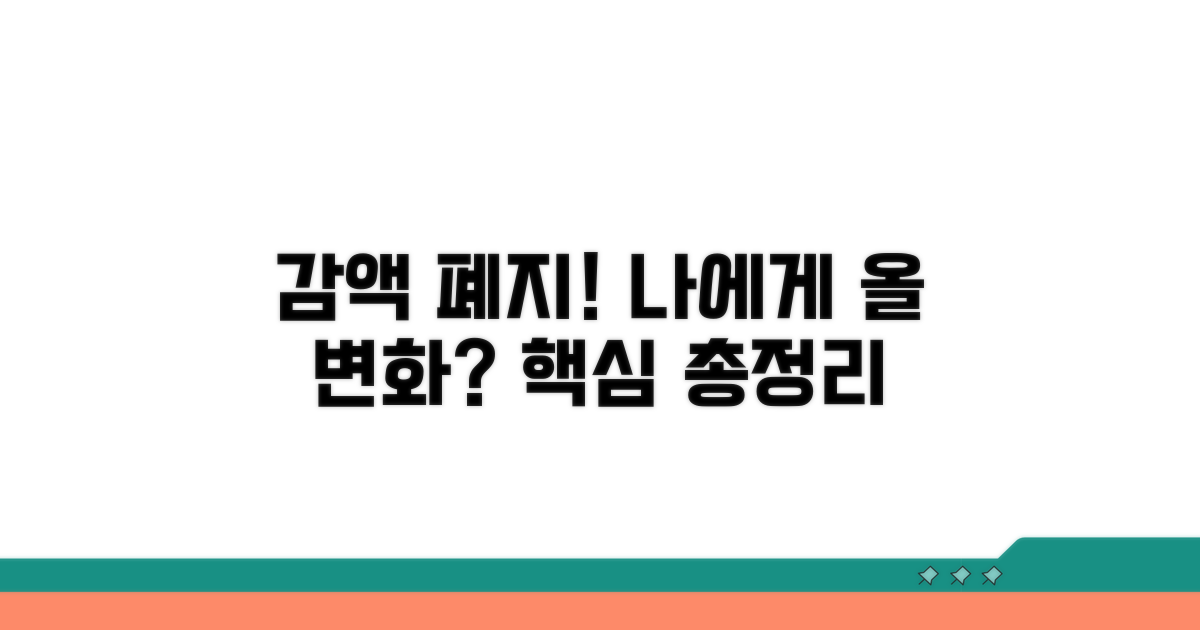 감액 폐지, 달라지는 점 총정리