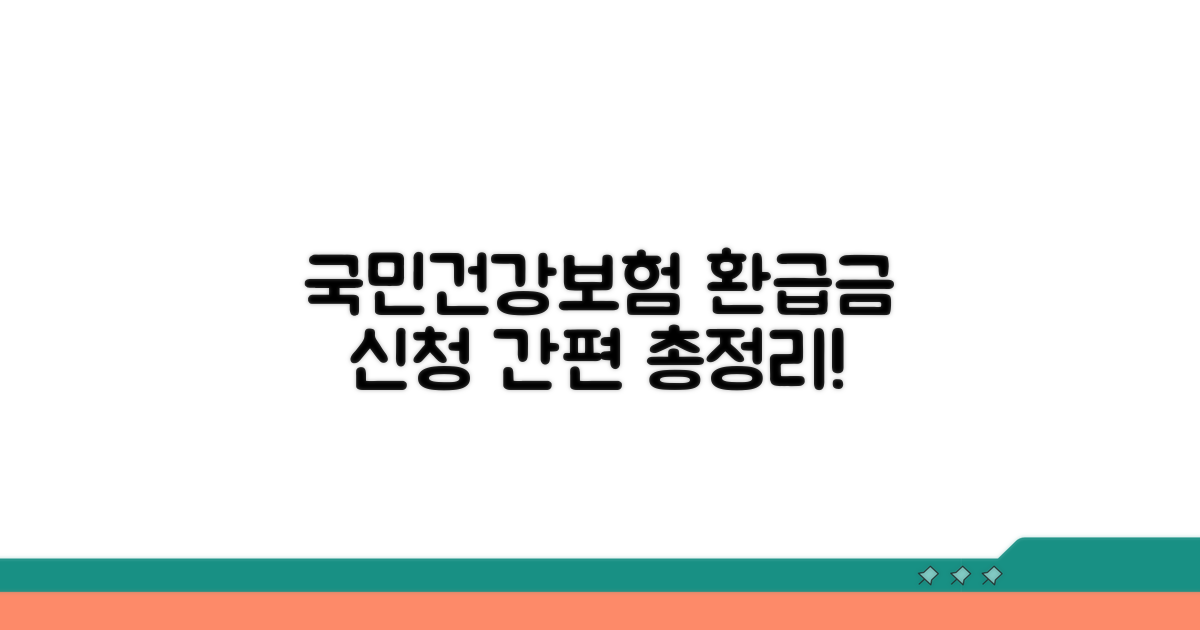 국민건강보험 환급금 신청 방법