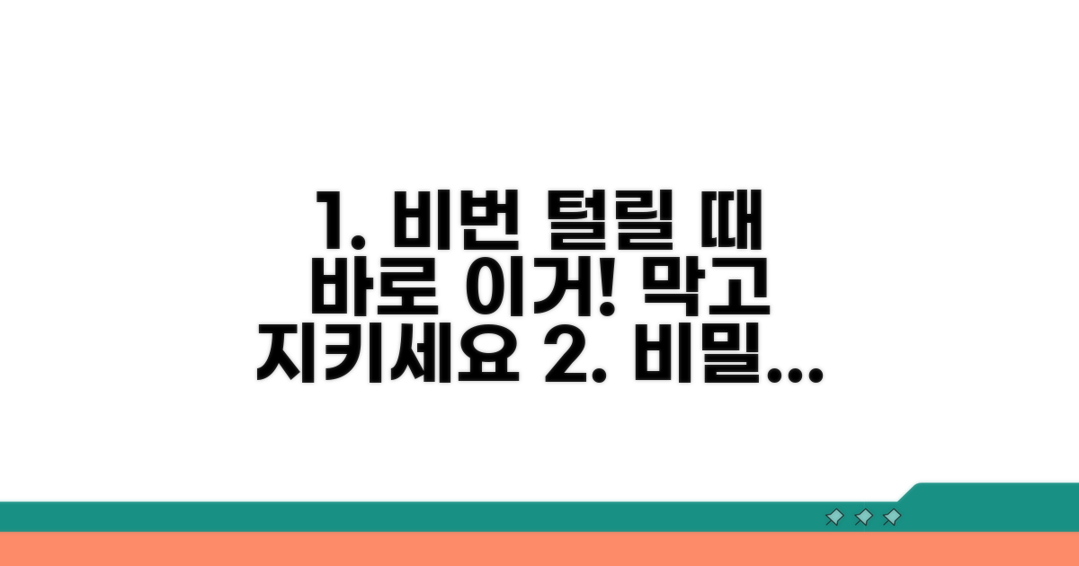 비밀번호 털릴 때 대처 방법과 예방책