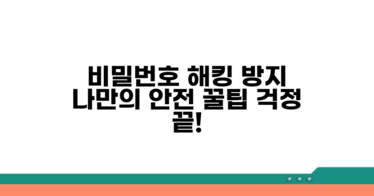 나만의 비밀번호, 해킹 걱정 덜어주는 꿀팁