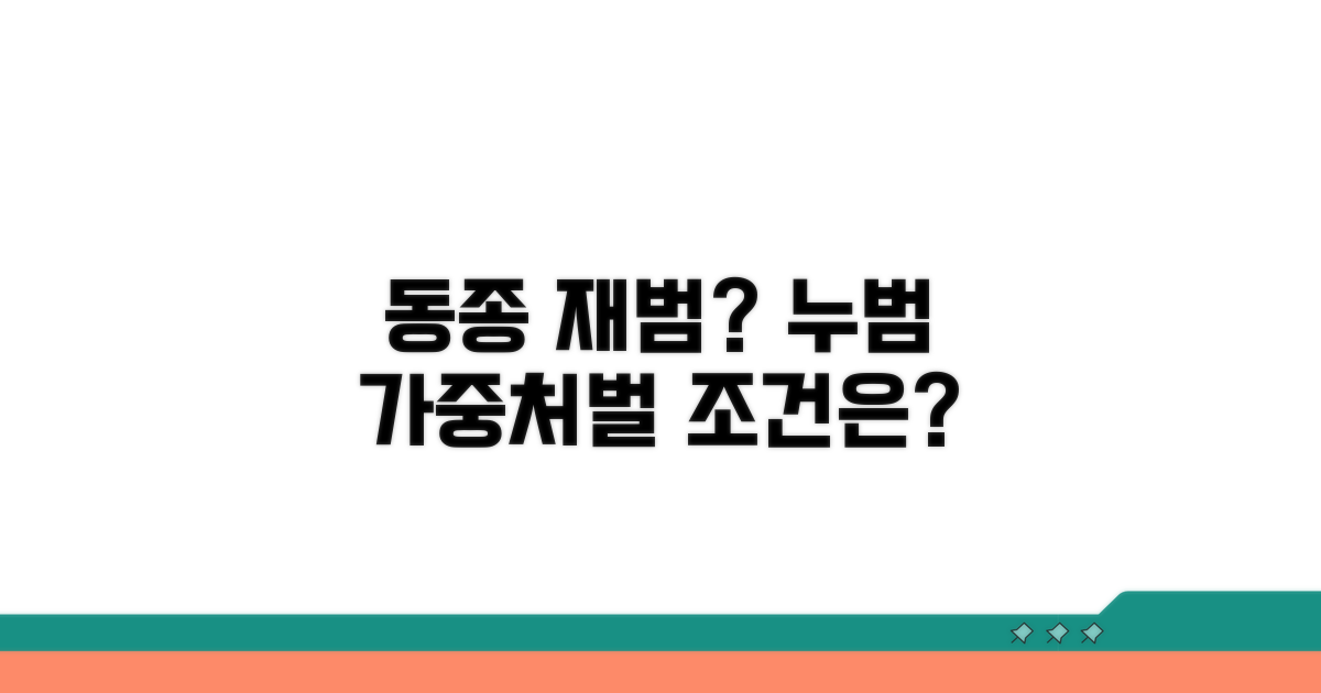 동종 재범, 누범 가중처벌 조건