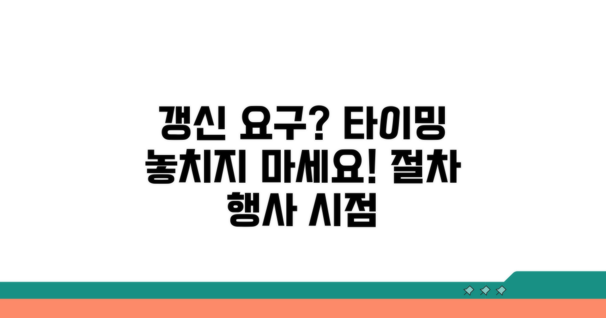 갱신 요구 절차와 행사 시점