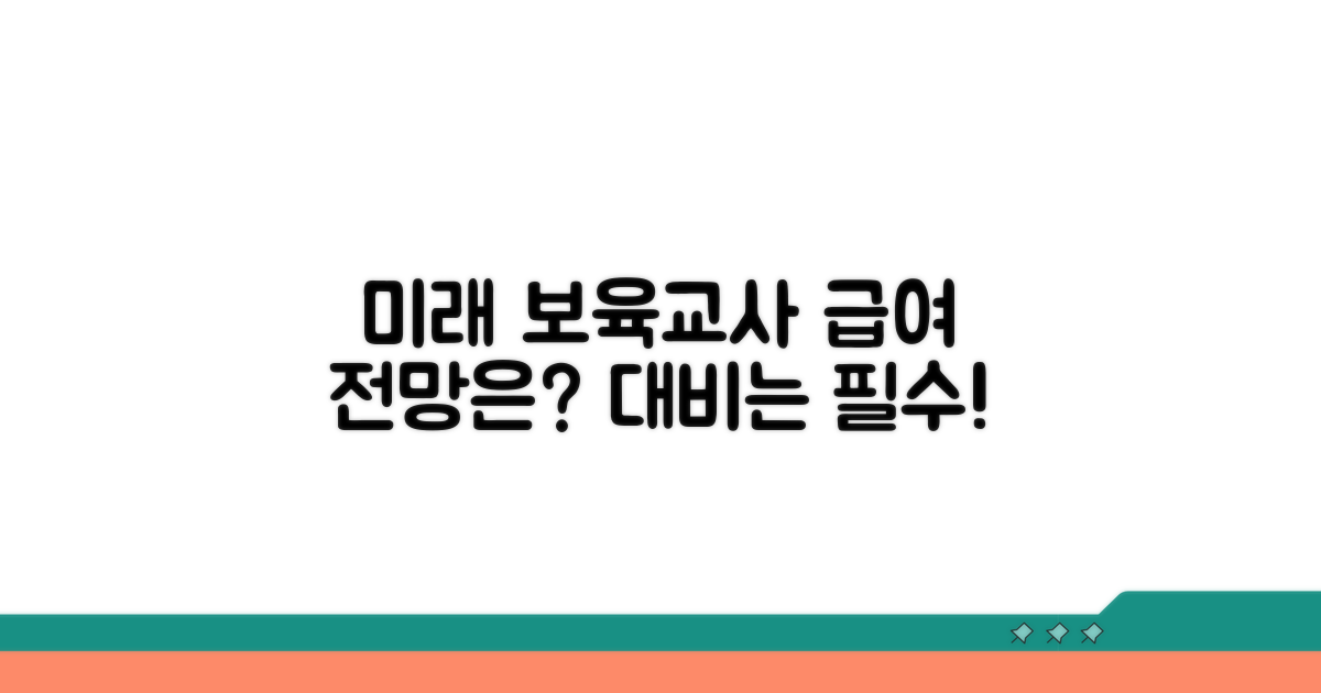 미래 보육교사 급여 전망과 준비