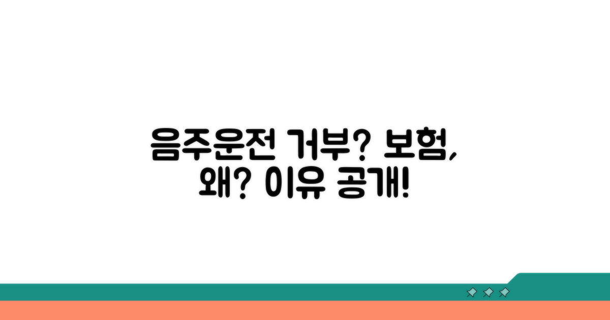 음주운전 보험 거부, 왜 생길까?