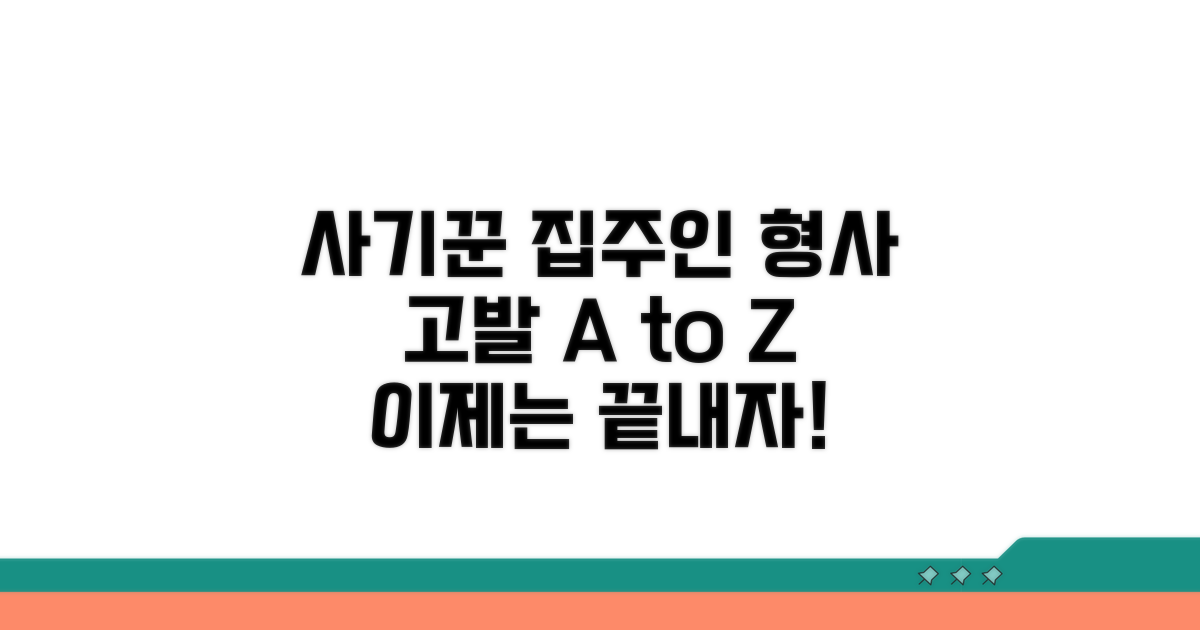 집주인 사기, 형사 고발 방법은?