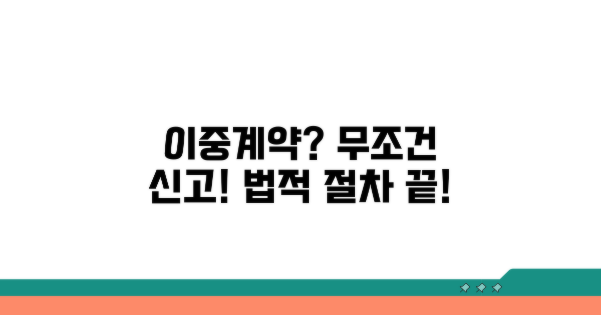 이중계약 신고, 법적 절차 총정리