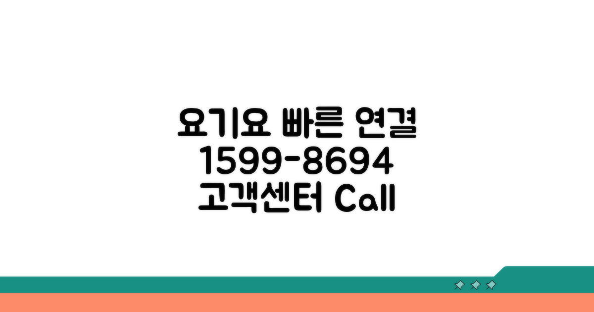 요기요 고객센터 1599-8694 전화하기