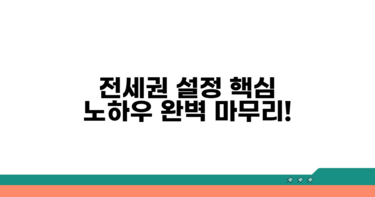 성공적인 전세권설정 마무리 노하우