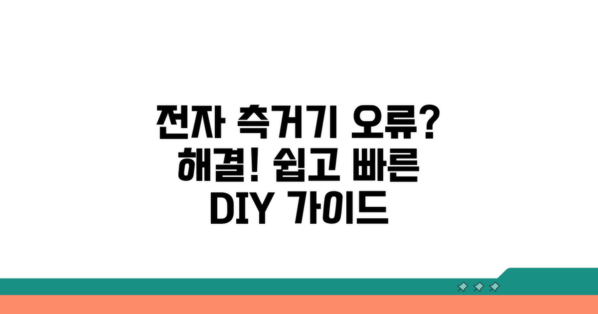 전자 측거기 오류 해결 가이드