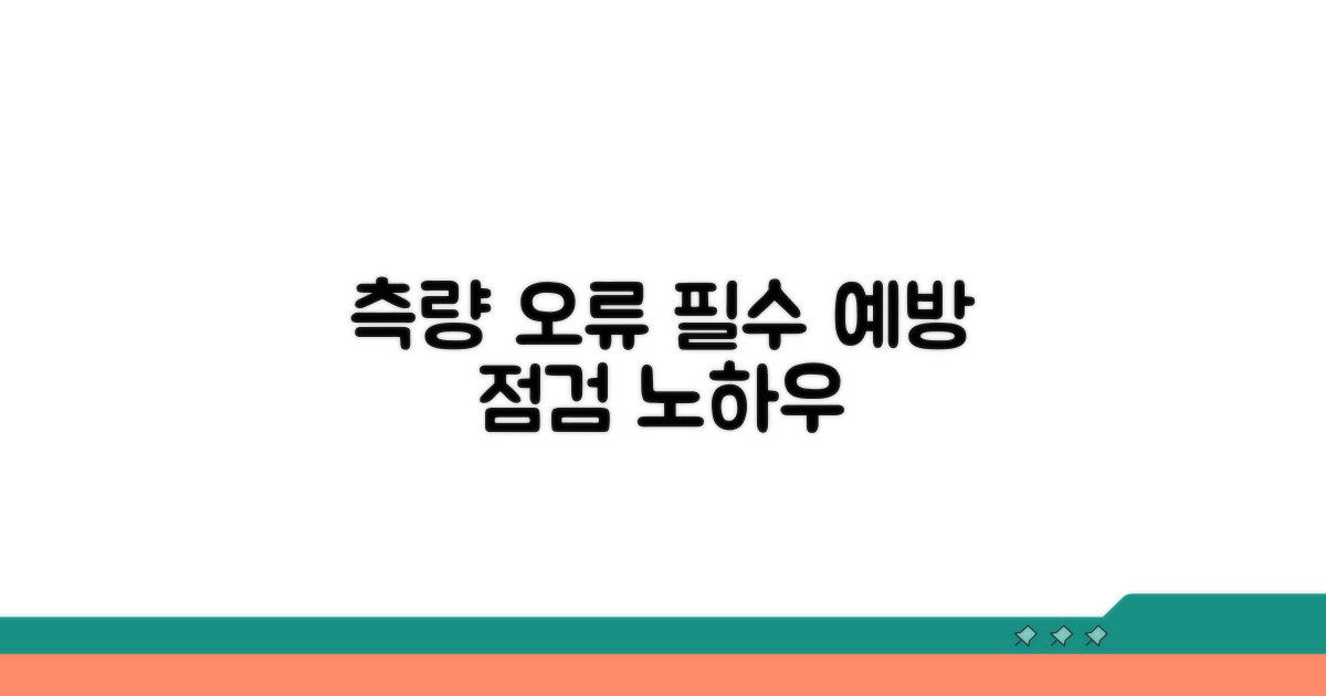 측량 오류 예방 및 점검