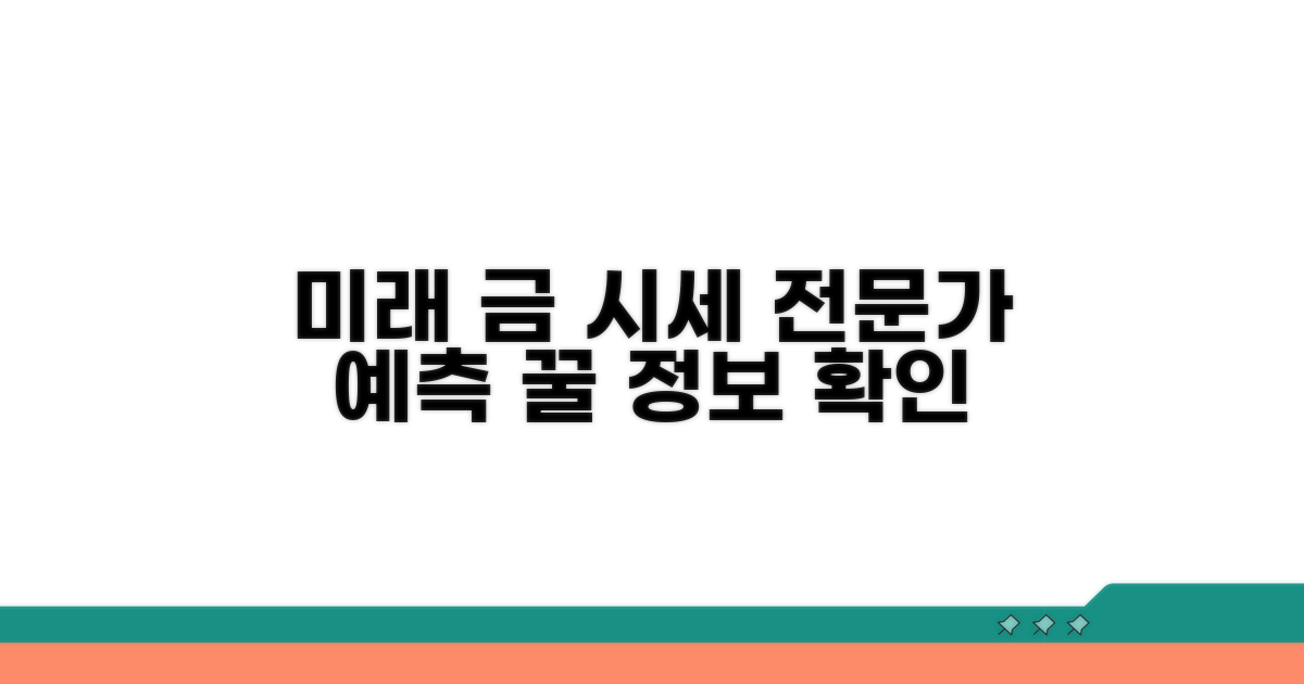 미래 금 시세 예측, 전문가 전망 확인