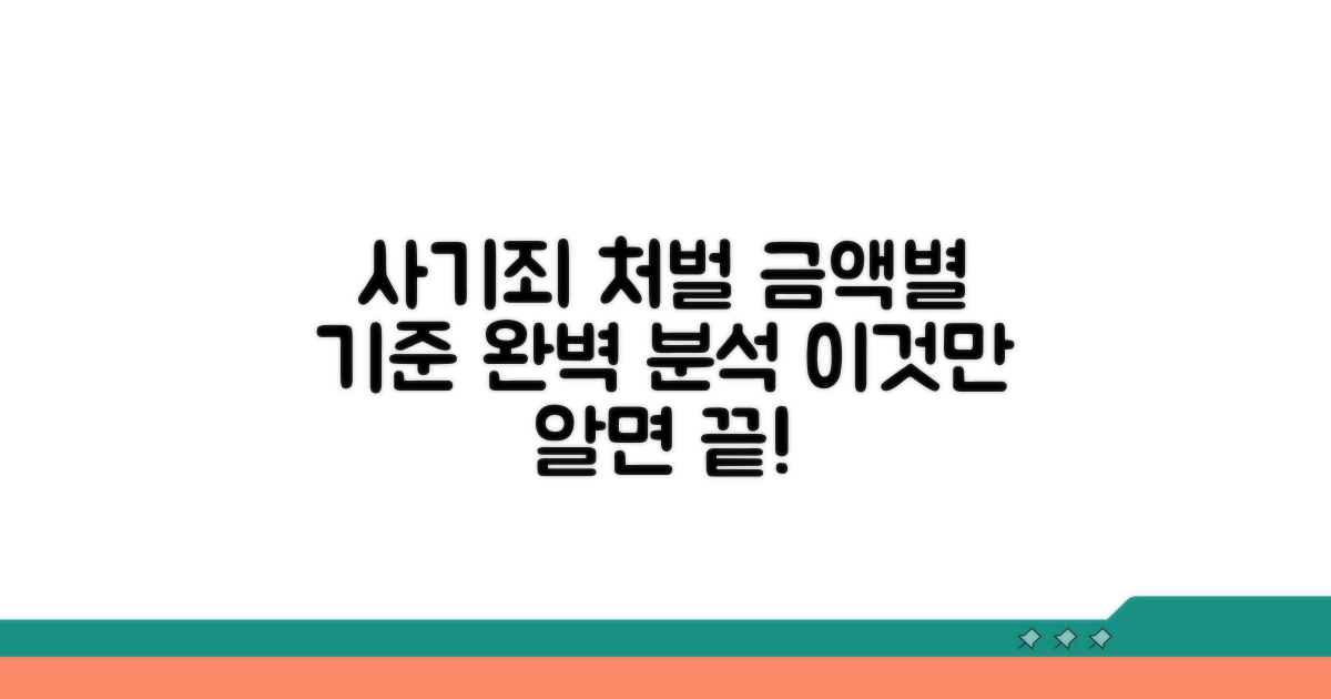 금액별 사기죄 처벌 기준 이해