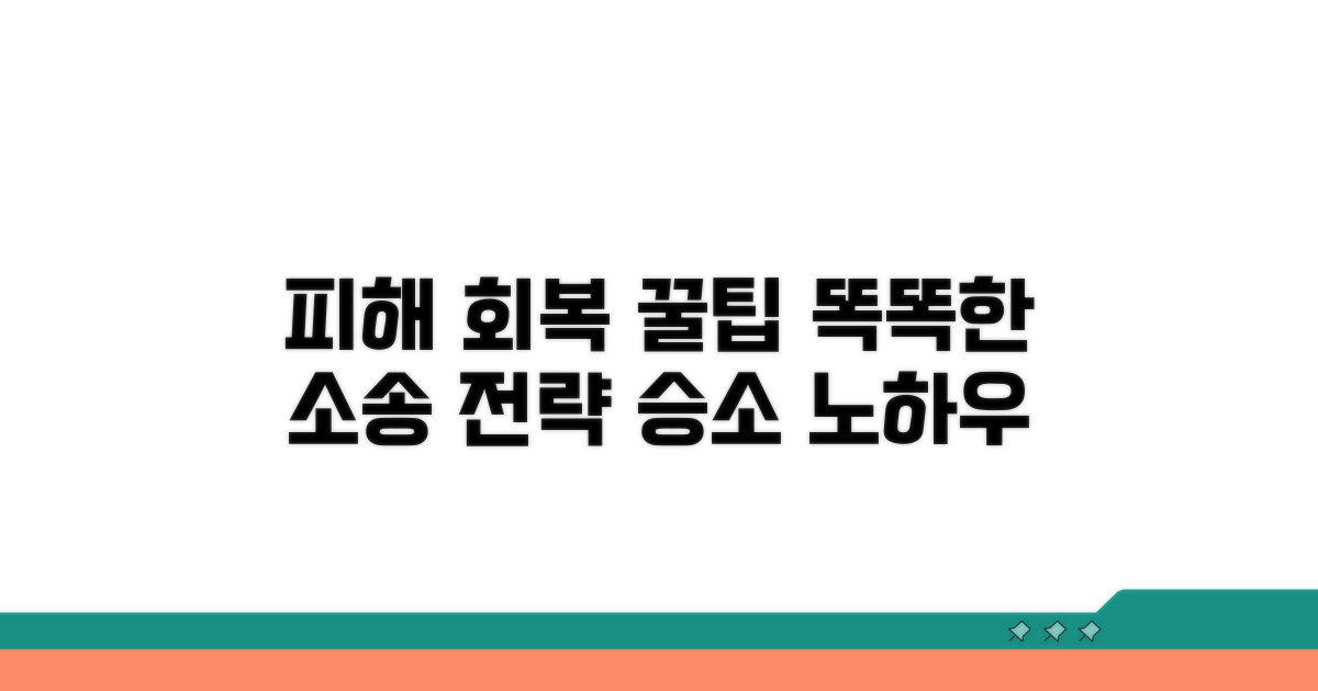 피해 회복 전략: 똑똑하게 소송하는 팁