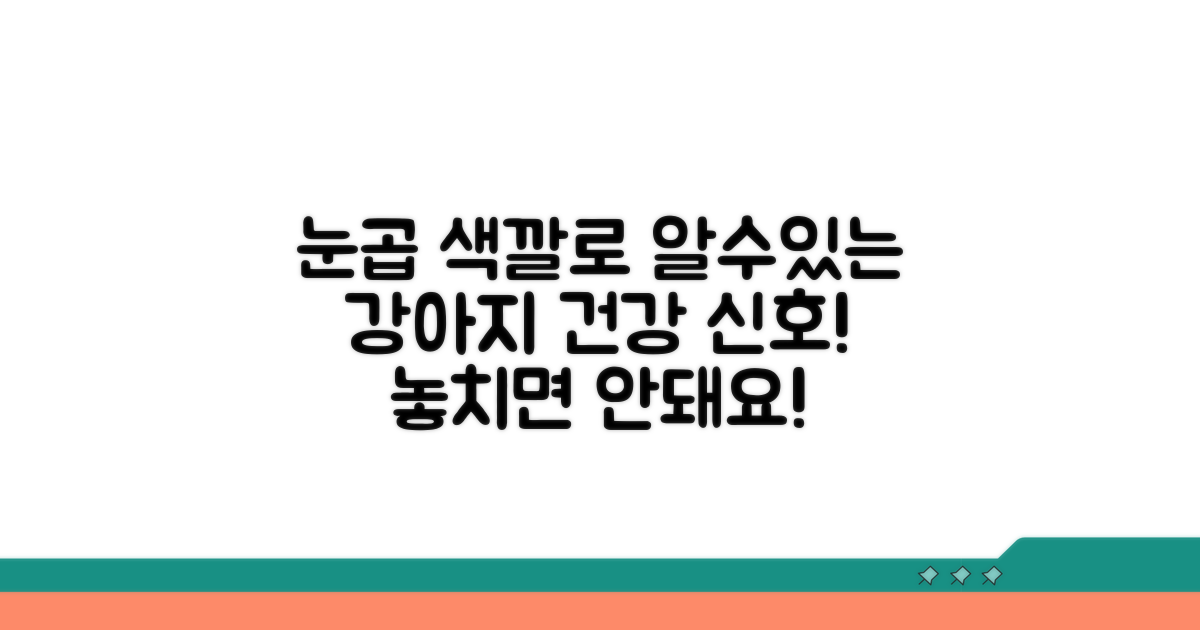눈곱 색깔별 강아지 건강 신호