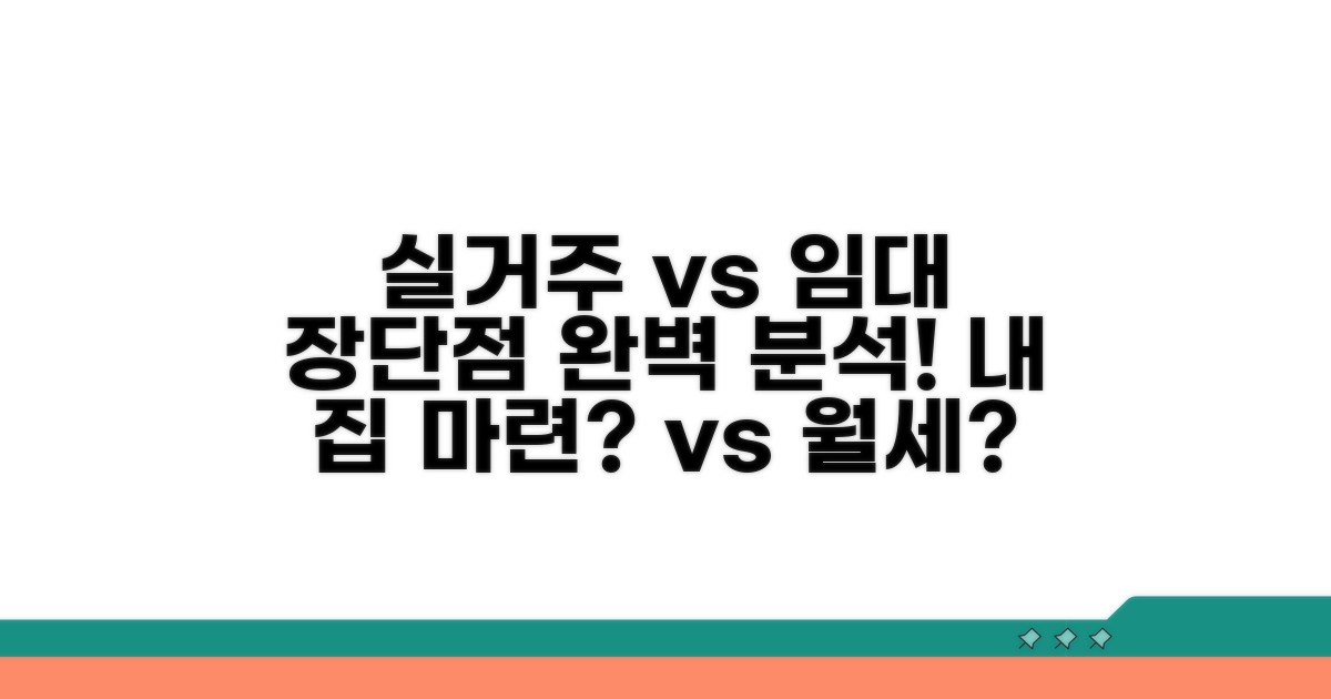 실거주 vs 임대 시 장단점