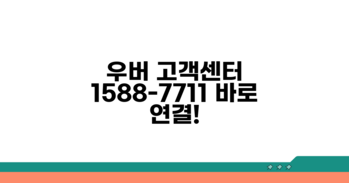 우버 고객센터 1588-7711 전화 연결