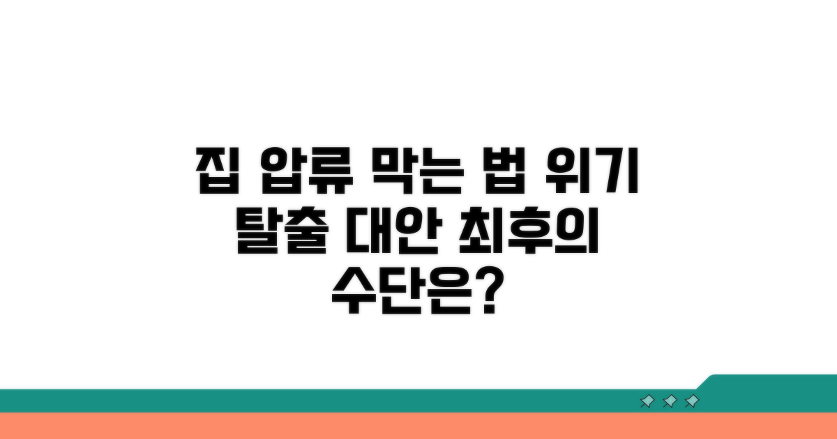 집 압류 막는 법과 대안