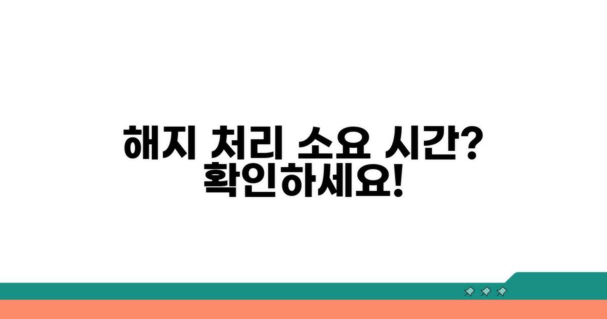 해지 처리 기간, 예상 시간은?