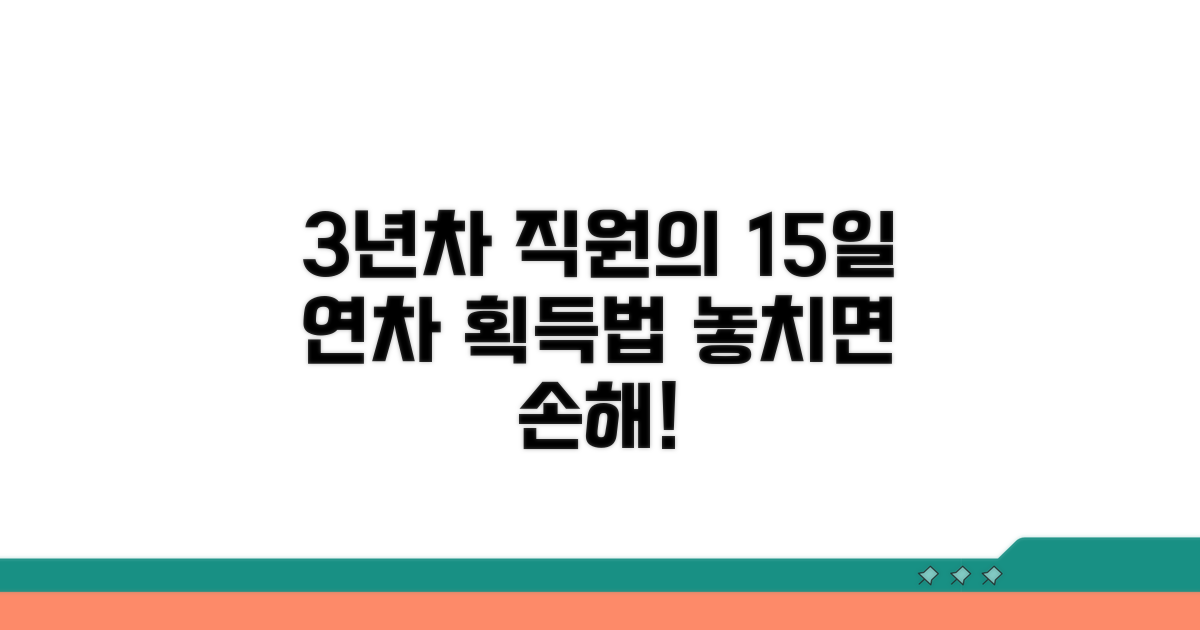 3년차 직원이 연차 15개 받는 법