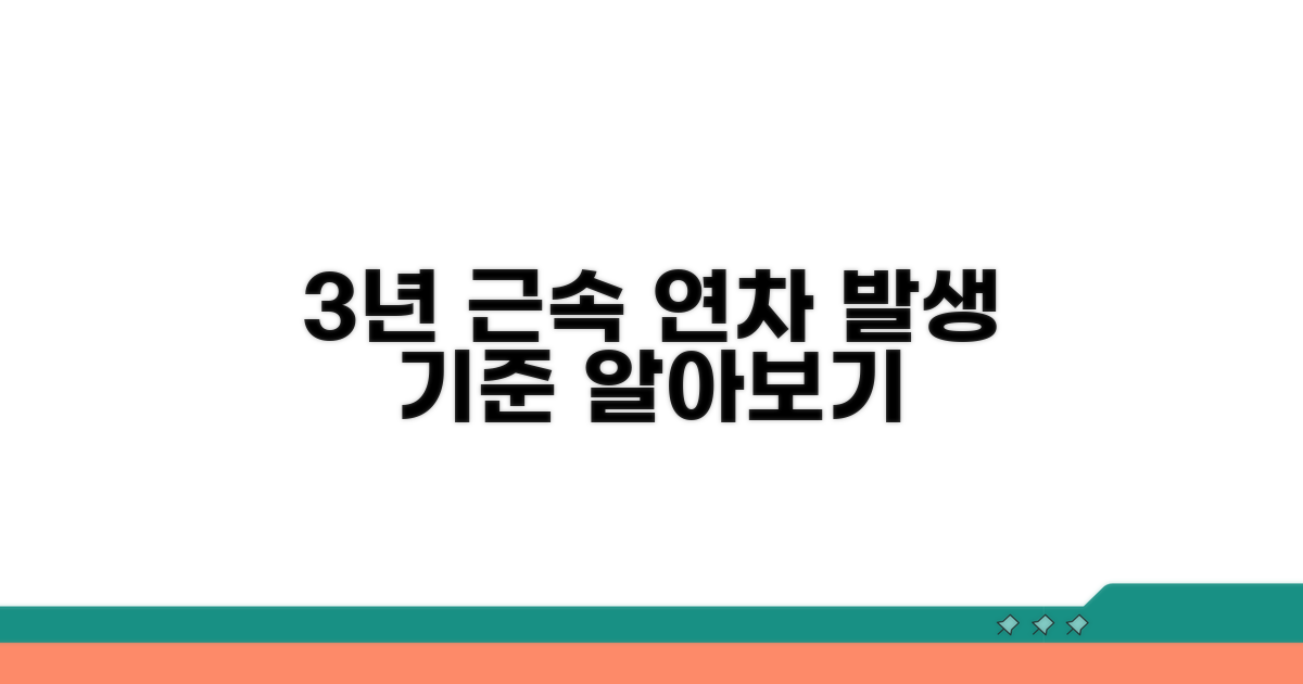 연차 발생 기준, 3년 근속이 중요
