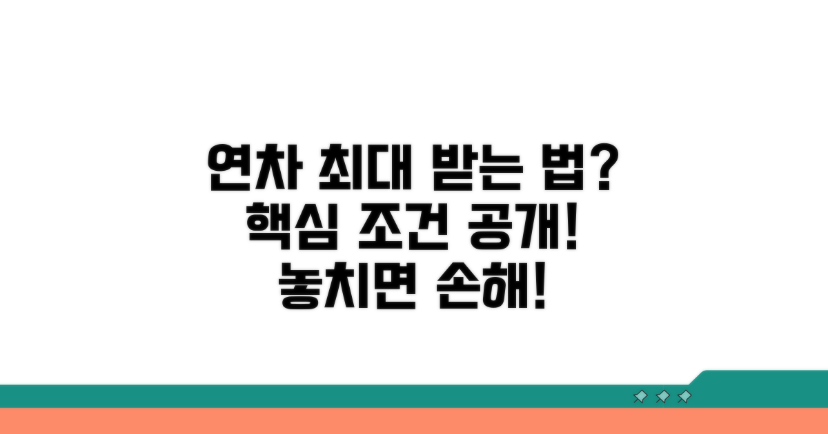 연차휴가 최대 발생하는 조건은?
