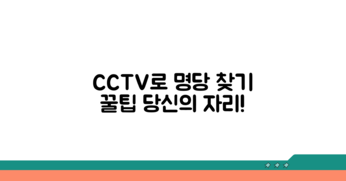 나만의 명당 찾는 CCTV 활용법