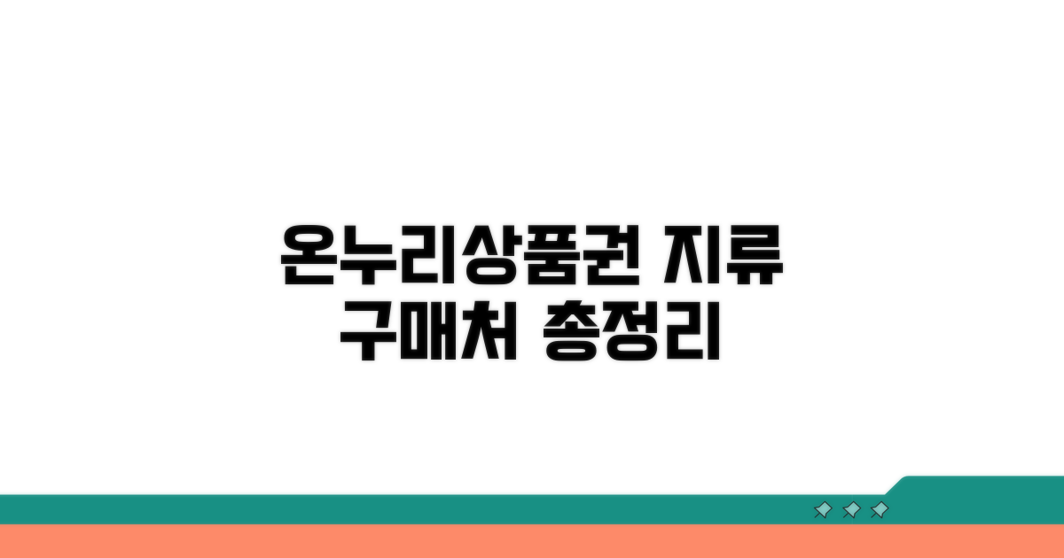 온누리상품권 지류 구매처 총정리