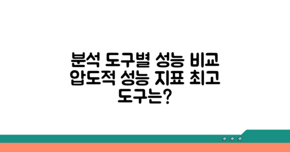 전문 도구별 성능 비교 분석
