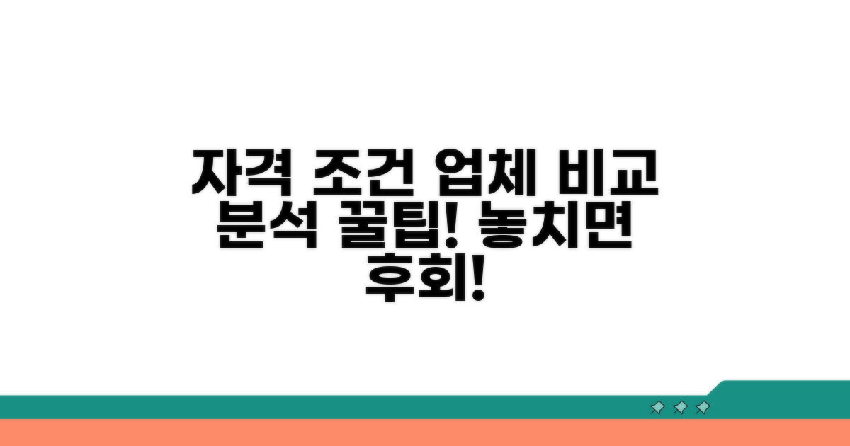 자격 조건과 업체 비교 분석