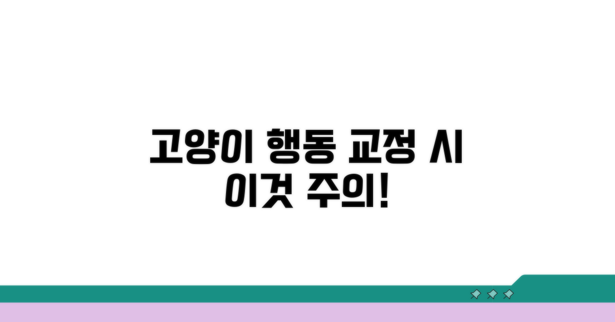 고양이 행동 교정 시 주의점