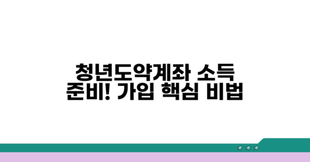 청년도약계좌 가입 준비: 소득부터 챙기세요!