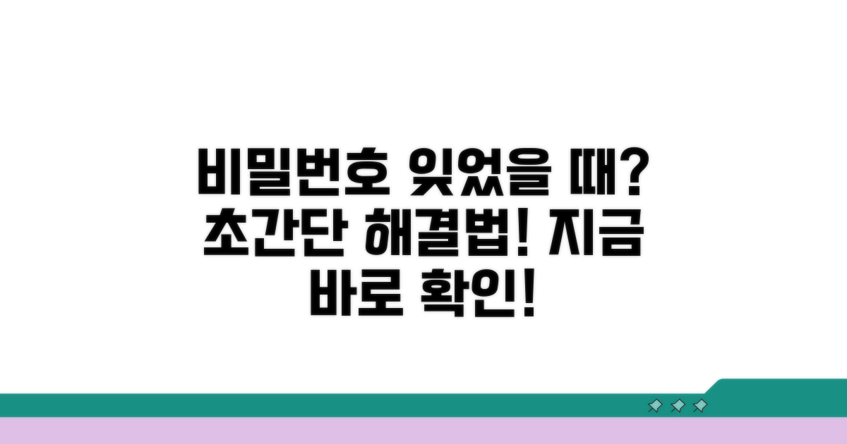 비밀번호 분실 시 대처법